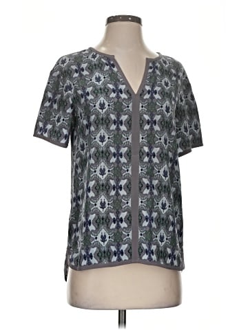 Tory Burch Short Sleeve Silk Top (view 1)