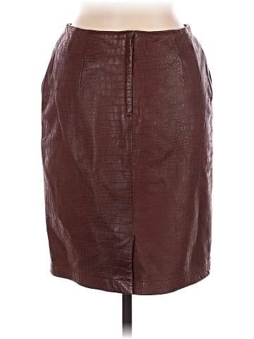 Lord & Taylor Faux Leather Skirt (view 2)
