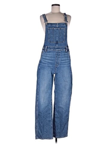 Madewell The '90s Straight Overalls in Fawnbrook Wash (view 1)