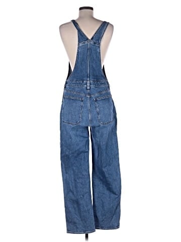 Madewell The '90s Straight Overalls in Fawnbrook Wash (view 2)