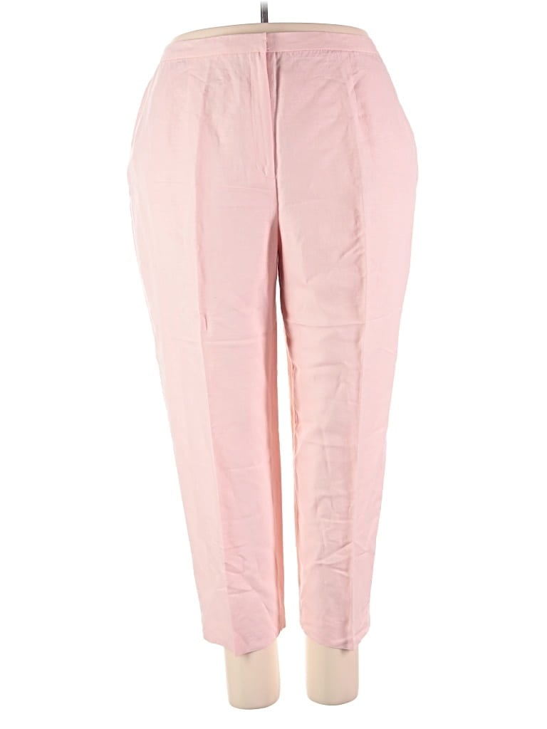 Pre-owned Laura Scott Linen Pants In Pink