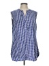 Chico's 100% Polyester Blue Sleeveless Blouse Size Lg (2) - photo 1