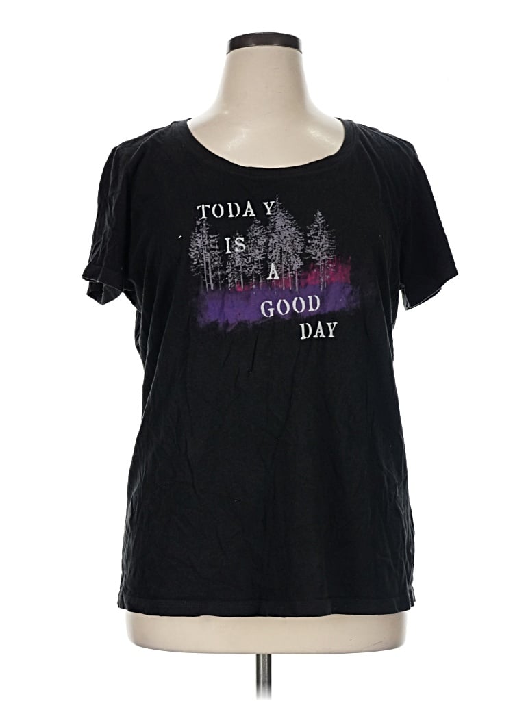 Pre-owned Life Is Good Short Sleeve T-shirt In Black