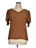 Unbranded Brown Short Sleeve Blouse Size XL - photo 1
