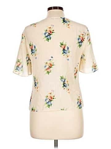 Madewell Silk Shirred-Front Top in Classic Corsage (view 2)