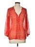 Collective Concepts 100% Polyester Red 3/4 Sleeve Blouse Size L - photo 1