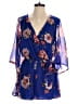 Bailey Blue 100% Polyester Floral Blue Romper Size S - photo 1