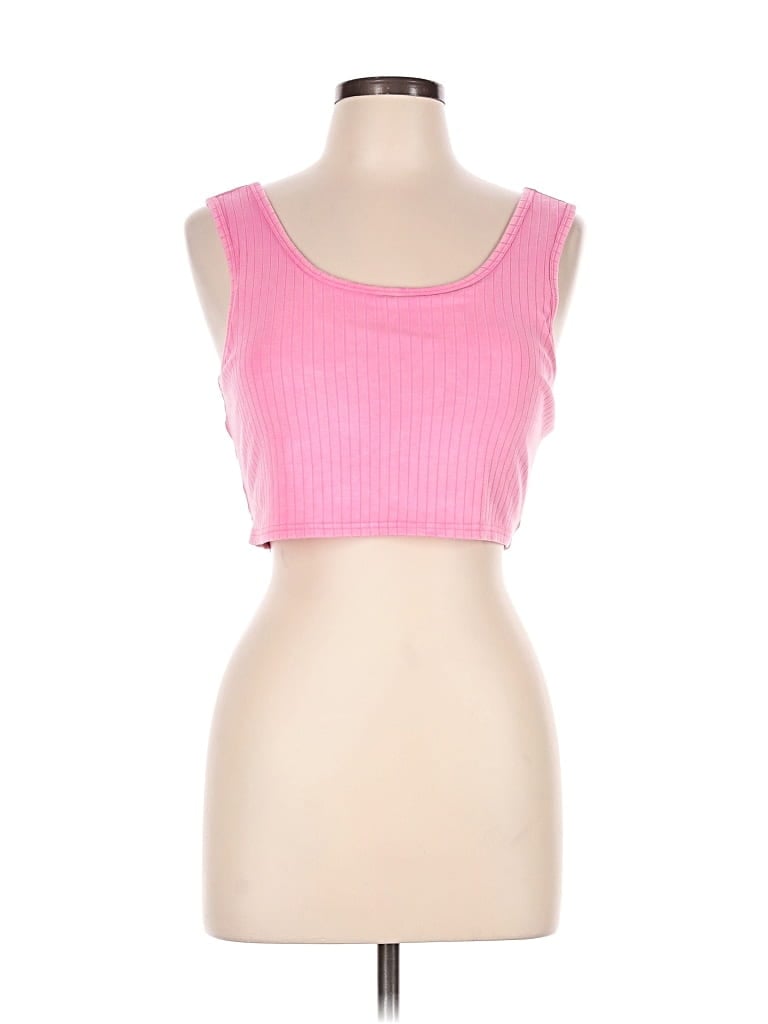 Pre-owned White Birch Tank Top Pink Strapless Neckline Tops