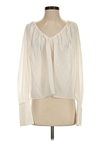 A.L.C. Long Sleeve Silk Top (view 1)
