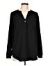 Express 100% Polyester Black Long Sleeve Blouse Size L - photo 1