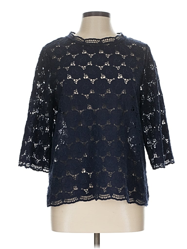 Pre-owned Collection 3/4 Sleeve Blouse In Blue