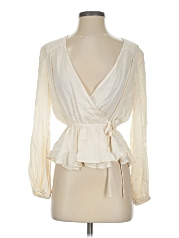 Milly Long Sleeve Silk Top (view 1)