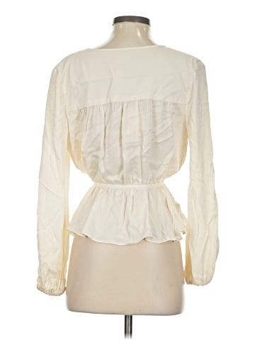Milly Long Sleeve Silk Top (view 2)