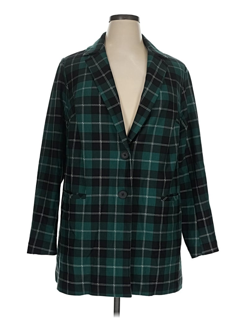 Pre-owned Torrid Blazer Jacket In Green
