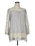 A'reve Gray Silver 3/4 Sleeve Blouse Size XL - photo 5