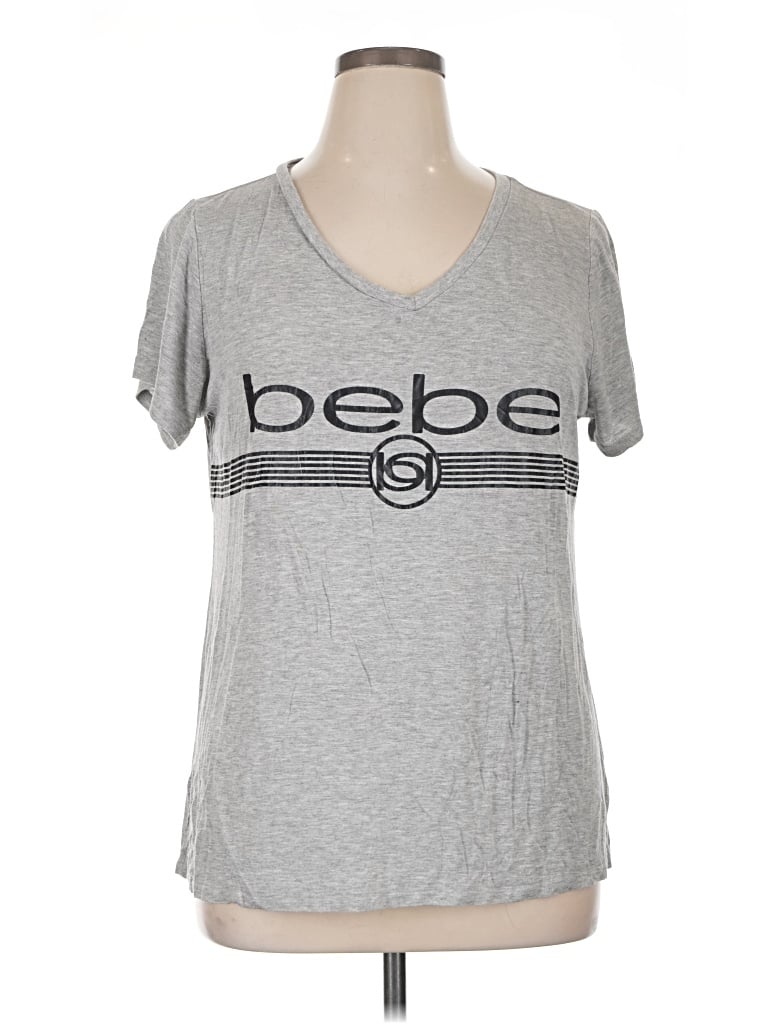 Pre-owned Bebe Sport Short Sleeve T-shirt In Gray