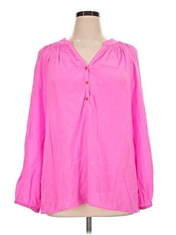 Lilly Pulitzer Long Sleeve Silk Top (view 1)