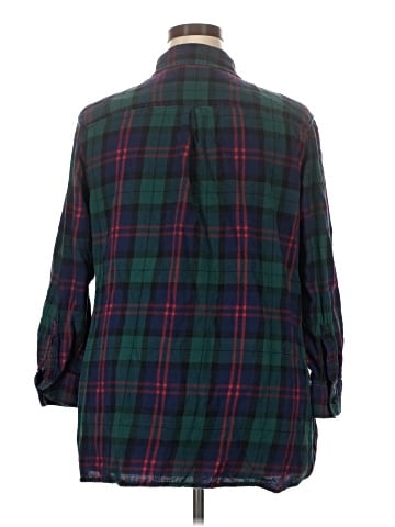 Faded Glory 3/4 Sleeve Button-Down Shirt (view 2)