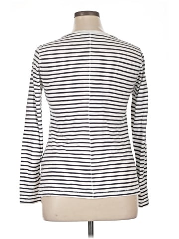 Madewell Whisper Cotton Long-Sleeve Crewneck Tee in Alameda Stripe (view 2)