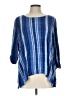 Sharagano Stripes Blue Poncho Size L - photo 1