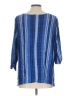 Sharagano Stripes Blue Poncho Size L - photo 2