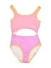 Old Navy Color Block Pink One Piece Swimsuit Size 10 - 12 - photo 1