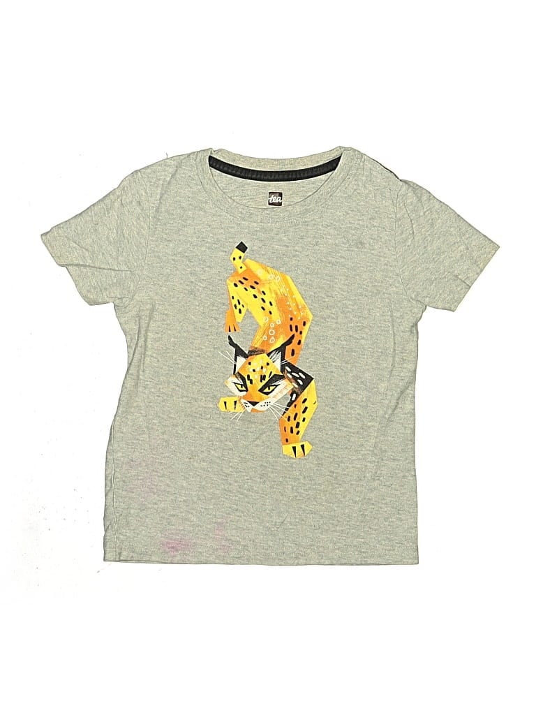 Pre-owned Tea Kids' Short Sleeve T-shirt In Gray