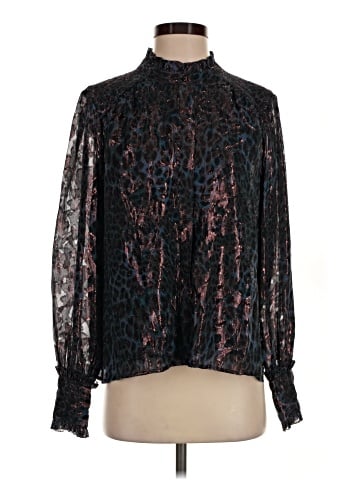 Marie Oliver Long Sleeve Silk Top (view 1)