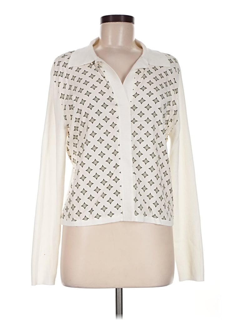 Pre-owned Cabi Cardigan Sweater In Ivory