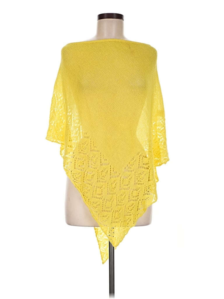 Pre-owned Bcbgmaxazria Poncho In Yellow