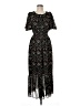 Max Studio 100% Polyester Floral Black Casual Dress Size M - photo 1