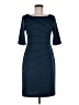 Connected Apparel Solid Blue Cocktail Dress Size 6 - photo 1