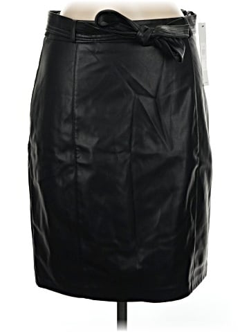 Calvin Klein Faux Leather Skirt (view 1)
