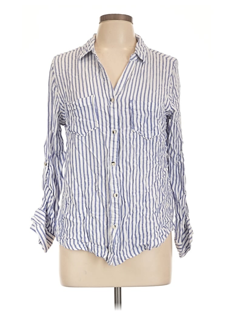 Pre-owned Tinsel Long Sleeve Polo Shirt In Blue