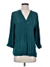 Left Coast by Dolan 100% Polyester Teal 3/4 Sleeve Blouse Size S - photo 1
