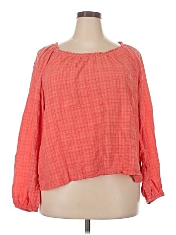 a.n.a. A New Approach 3/4 Sleeve Blouse (view 1)