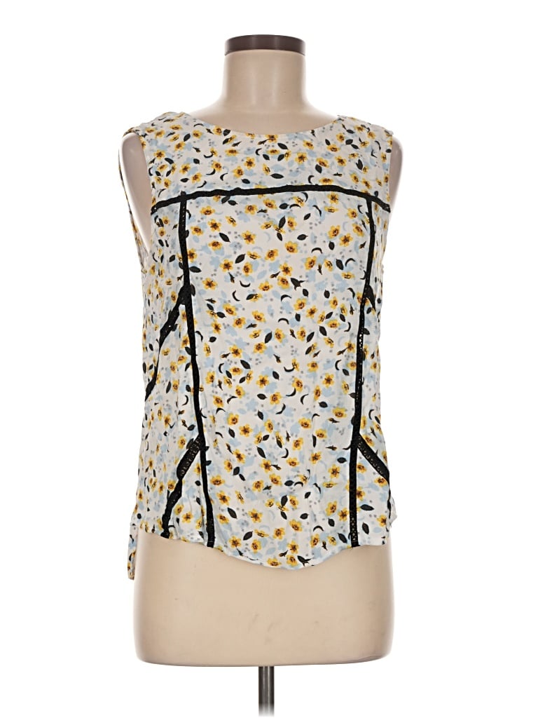 Pre-owned Zara Basic Sleeveless Blouse In Yellow