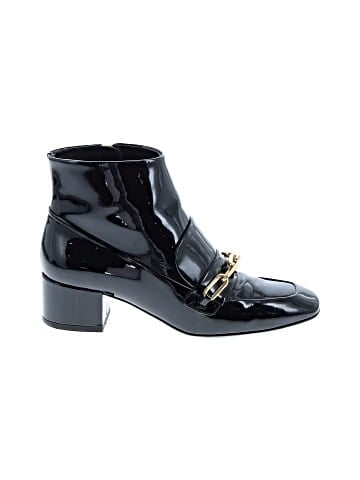 Burberry Chain-Link Accent Patent Leather Boots (view 1)