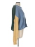 American Eagle Outfitters 100% Cotton Color Block Blue Pullover Sweater Size L - photo 4