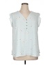 Ann Taylor LOFT 100% Polyester Stars Blue Sleeveless Blouse Size XL - photo 1