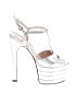 Gucci 100% Leather Metallic Silver Angel Platform Sandals  Size EU (IT) 36 1/2 / US 6 1/2 - photo 1