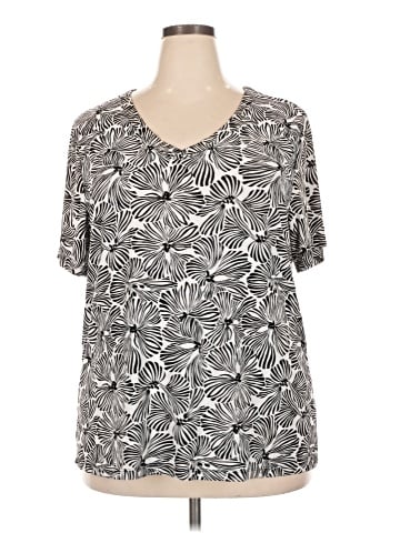 JM Collection Short Sleeve Blouse (view 1)