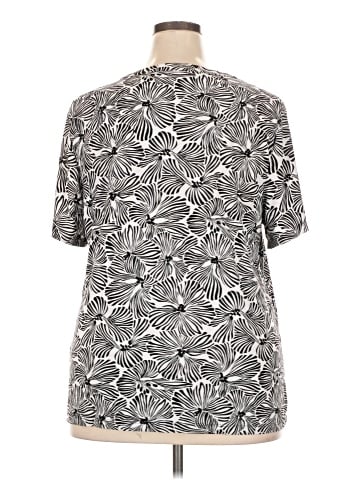 JM Collection Short Sleeve Blouse (view 2)
