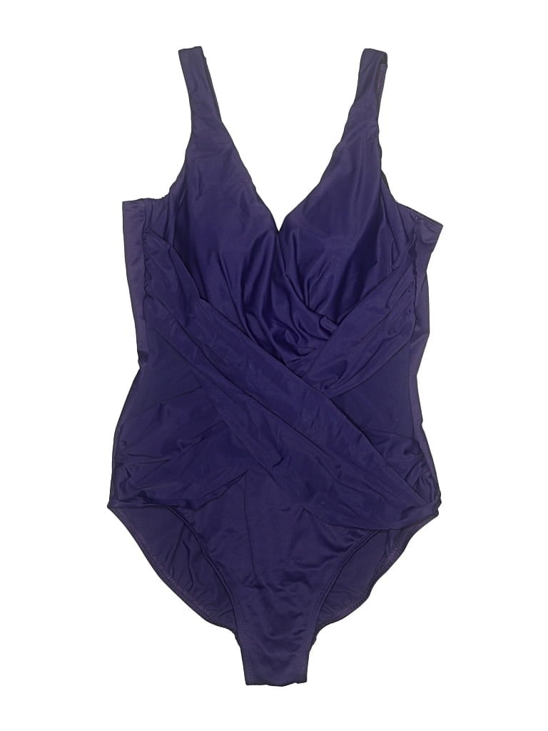 Pre-owned Miraclesuit One Piece Swimsuit In Purple