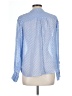 J.Crew Polka Dots Blue Long Sleeve Silk Top Size 12 - photo 2