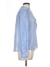 J.Crew Polka Dots Blue Long Sleeve Silk Top Size 12 - photo 4
