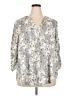Torrid 100% Polyester Paisley Silver 3/4 Sleeve Blouse Size 3X Plus (3) - photo 1