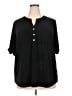 Anne Klein Black Short Sleeve Blouse Size 3X - photo 1