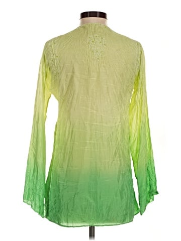 Glam Long Sleeve Silk Top (view 2)