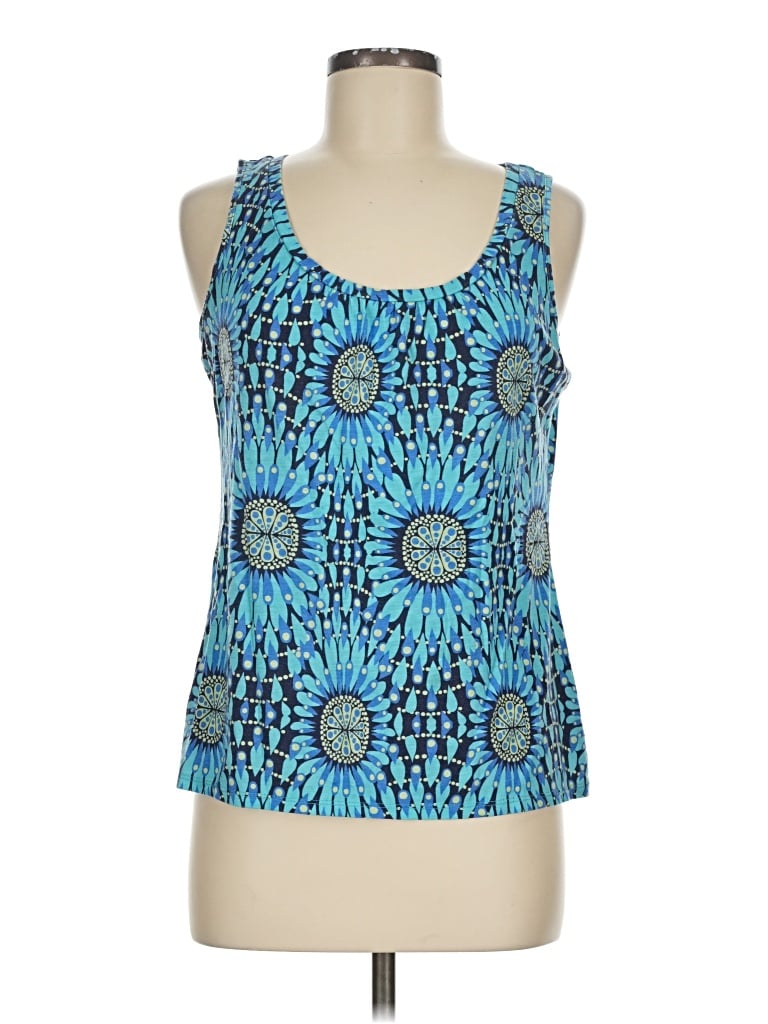 Pre-owned Axcess Tank Top Blue Halter Neckline Tops
